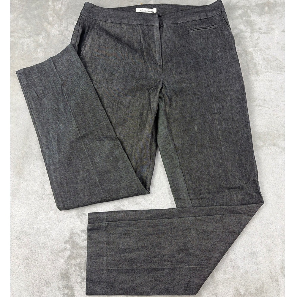 Kenneth Cole New York Mens Dark Gray Cotton Blend Straight Leg Trousers Size 6
